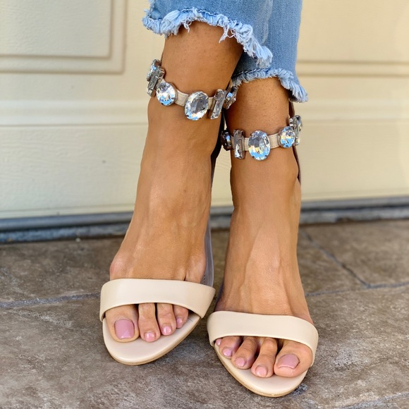 Embellished Jewels Ankle Strap High Heel Sandal - Picture 3 of 7